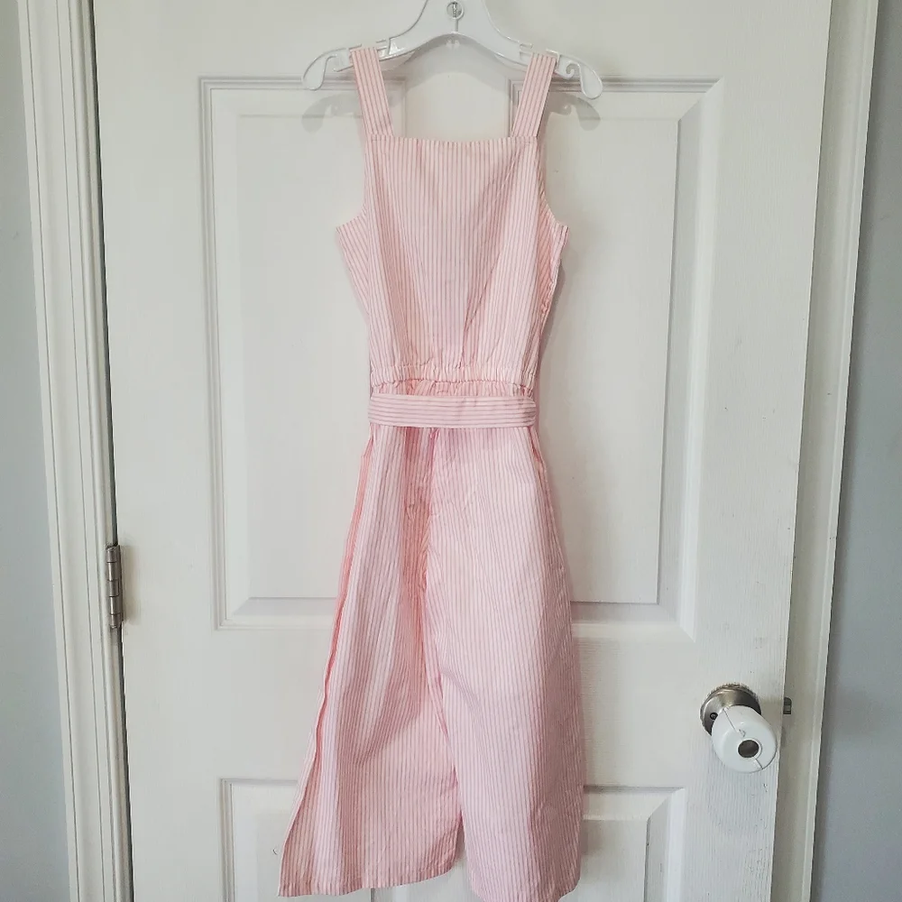 Gymboree Girls Pink Striped Sleeveless Jumpsuit Size 6 New